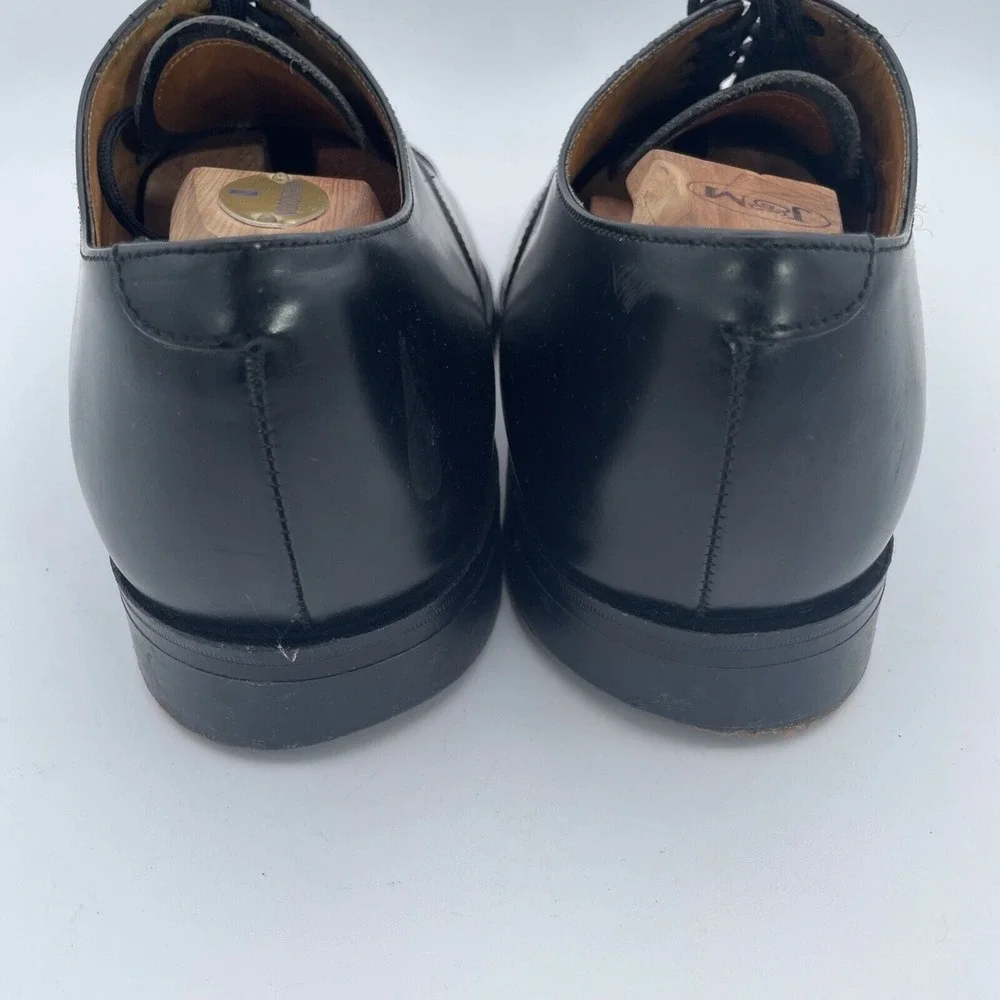 William Chatsworth Black Wing Tip‎ Vintage Dress Shoes Made England 11D